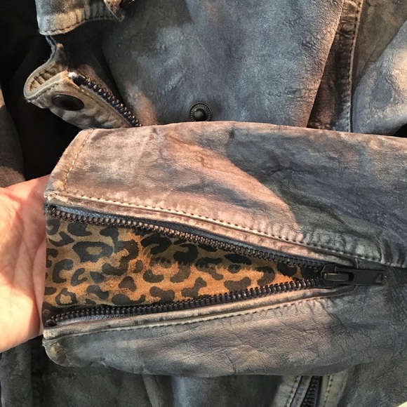 BLUE Over You Moto Jacket NWOT Cute! - Picture 8 of 9